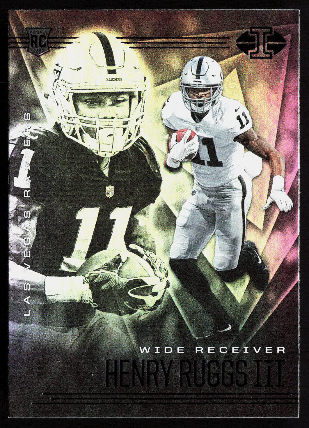 Henry Ruggs Rookie 2020 Panini Illusions Henry Ruggs III #19 Rookie RC Las Vegas Raiders ...