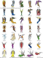 92 ANGELS Embroidery Machine Designs Patterns PES JEF HUS DST EXP VP3 USB DRIVE