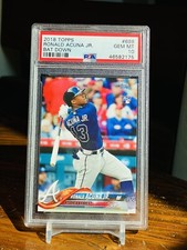 2018 Topps Ronald Acuna Jr RC PSA 10 Bat Down Variation Parallel SSP #698