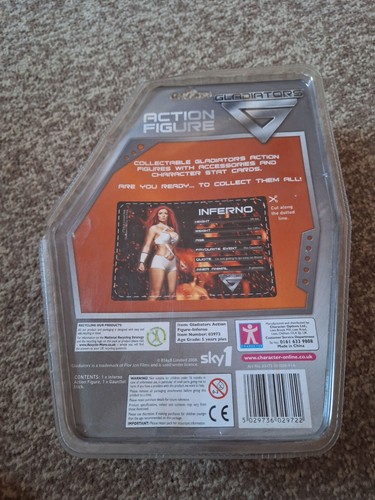 GLADIATORS INFERNO 6" ACTION FIGURE 2008 *BRAND NEW SEALED* - Picture 3 of 3