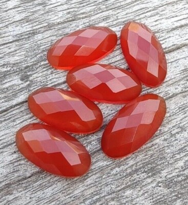 Natural Red Onyx Big Oval Shape Checker Cut Calibrated Loose Wholesale Gemstones