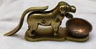 Vintage Brass Dog (Mastiff?) Nutcracker: 10" x 4" - Very Very Rare!
