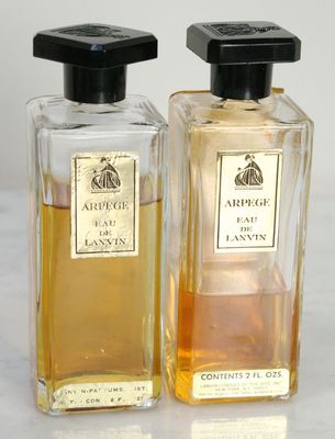 Pair of Vintage ARPEGE EAU DE LANVIN. 2 fl oz Bottles in the Box