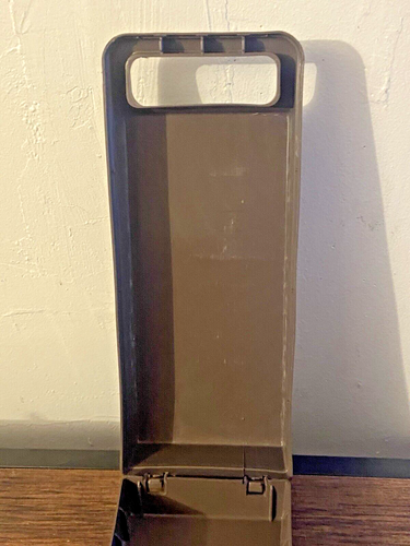 Vintage Clik Case Hartschale Kunststoff 10 Kassetten Band Aufbewahrungsbox braun - Bild 3 von 5