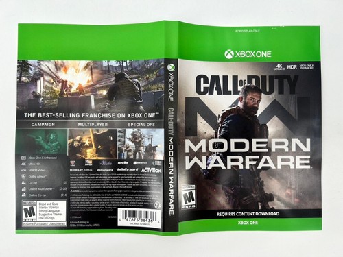 Call of Duty Modern Warfare Xbox One GameStop Promotional Display Artwork