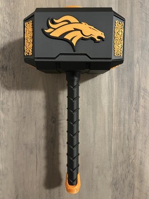 Eclipse Football Denver Broncos Themed Mjolnir Thor's Hammer