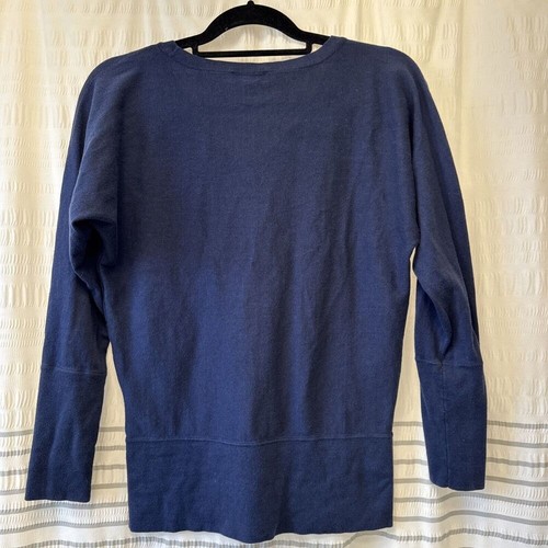 Lilly Pulitzer Pullover Damen Medium Navy Blau V-Ausschnitt Seide Baumwolle Strick - Bild 2 von 8