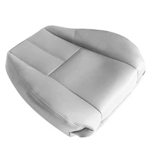 For 2007-2014 Chevy Silverado GMC Sierra Leather Seat Cover Top Lean Back Gray