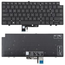 US Version Backlit Laptop Keyboard for Dell Latitude 7340 7440 7640 Black