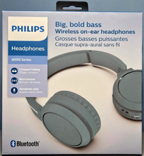 Philips 4000 Series TAH4205 - Wireless On-ear Headphones - Blue - New  Sealed 