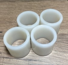 1-3/8&rdquo; Diameter White Nylon 1&rdquo; Hole Roller,Bushing Slight Chamfer Lot of 4 I4B