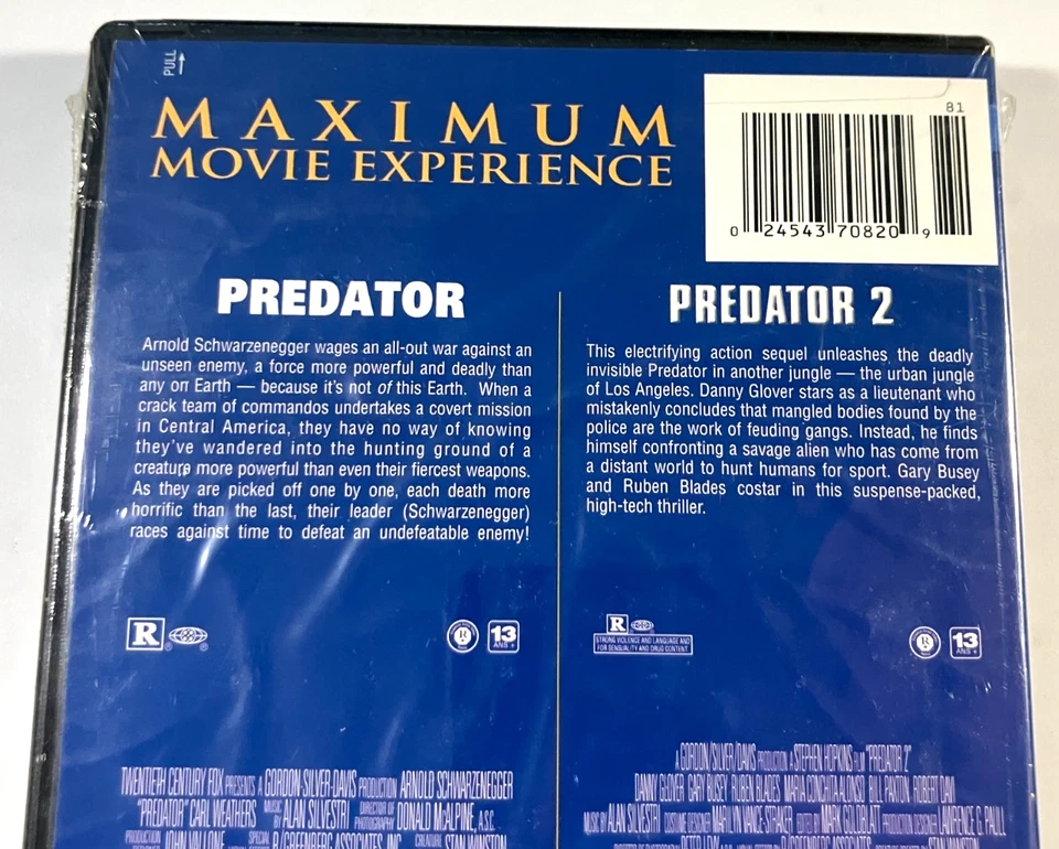 Predator 1 & 2 Double Feature DVD 2010 Arnold Schwarzenegger Sealed New Rare! - Image 4 of 4