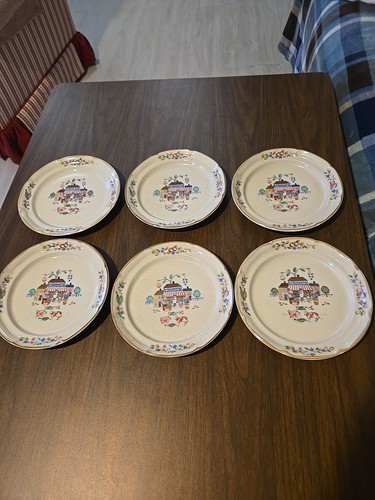 International Heartland Stoneware Set of 6 Bread/Salad Plates #105 1994 - Picture 1 of 6