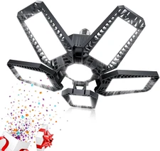 LED Garage Light - 160W 16000LM 6500K LED Garage Ceiling Lights, Screw in Shop L