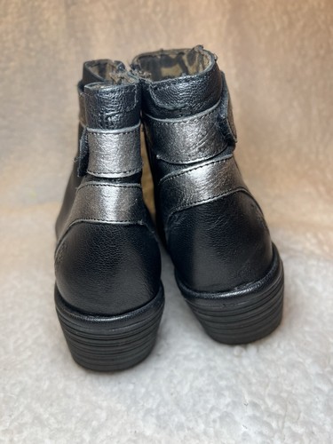 Fly London Yado Black Leather Wedge Ankle Boot Size 38 - Picture 13 of 16