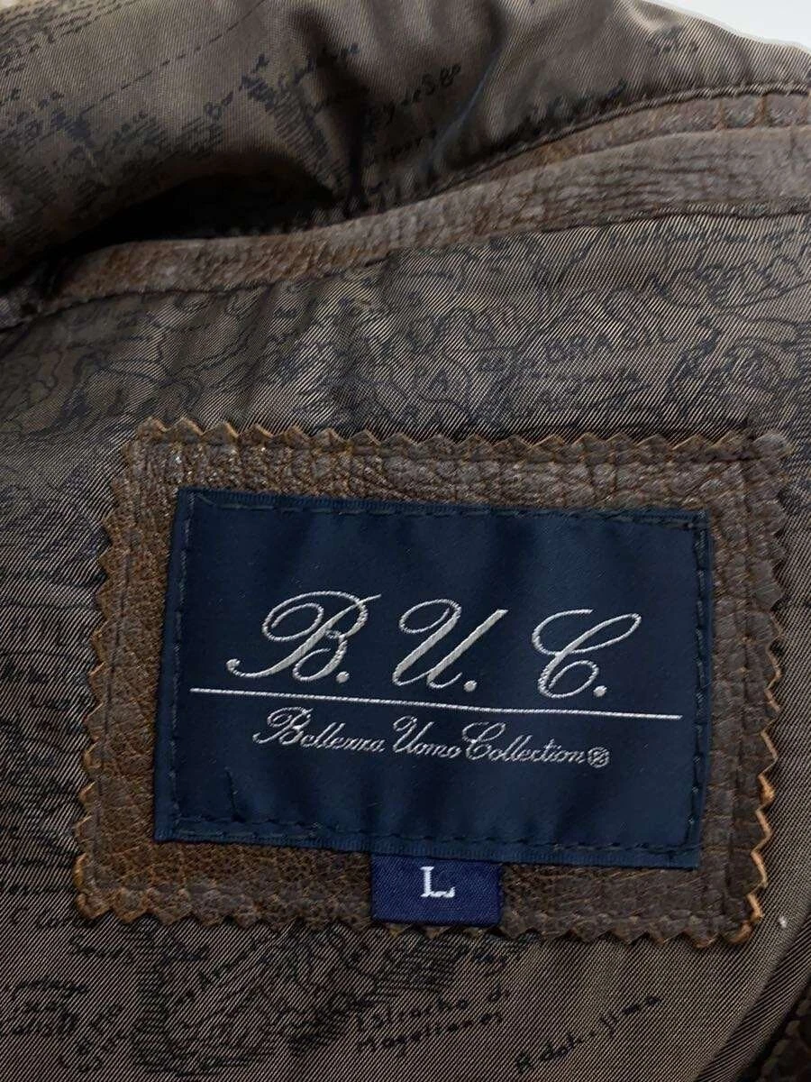 Bellezza Uomo Collection/Leather Jacket Blouson/L/Sheepskin/Brw/Plain 3974 image 3