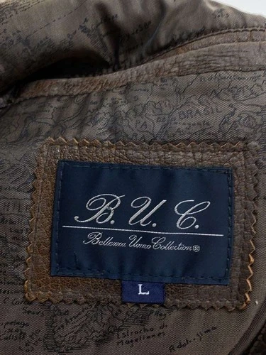 Bellezza Uomo Collection/Leather Jacket Blouson/L/Sheepskin/Brw/Plain 3974 image 3