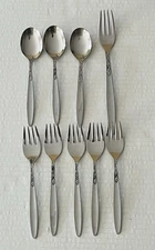 Amefa Stainless Holland Tulip Time 9 Pieces Teaspoons Salad Forks & Dinner Fork