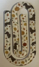 Handmade Dachshund Bookmark Jumbo Paperclip Autumn Dog Lover Gift Cute