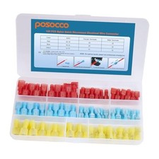 100 PCS Spade Connector Kit, Male and Female Quick Disconnect Wire Connectors,