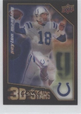2009 Upper Deck 3D Stars Peyton Manning Dallas Clark #3D-5 HOF e2e
