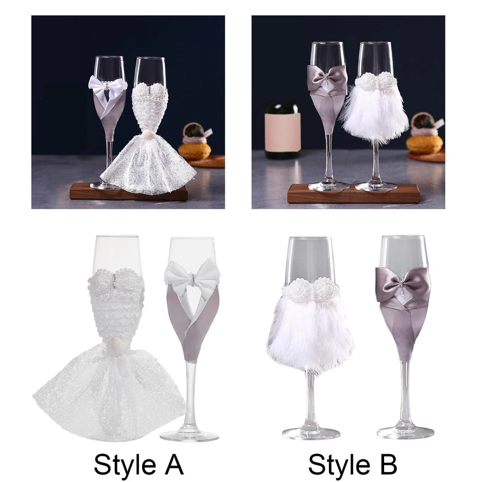 2 Pièces Coupe de Champagne Ensemble Flûte Verre Créatif Cadeau Durable pour - Photo 1/1