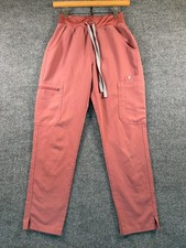 Figs Pants Women XS/P Mauve Pink High Waist Yola Skinny Scrub Drawstring Stretch