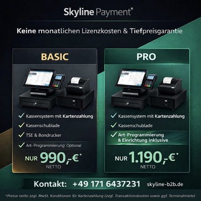 Kassensystem BASIC inkl. TSE & Drucker 990 