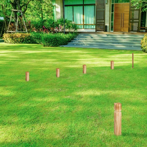 Wikinger spiel Schwedisches Holzspiel Outdoor Königsspiel 21 Figuren Kubb Spiel - Bild 2 von 8