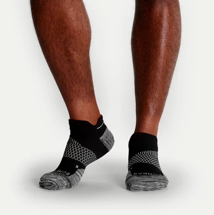 4 pares de calcetines tobilleros para correr Bombas Hex Tec para hombre talla grande gris negro nuevos Foto 3 de 4