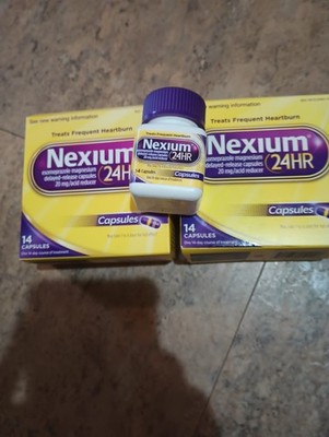 (3 Pack) Nexium 24hr Delayed Release Heartburn/Relief 20mg Tablts 14ct EXP 09/25