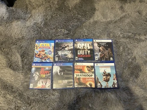 PS4/PS5 Game Lot (8) Resident Evil Call Of Duty Assassins Creed Mint Condition