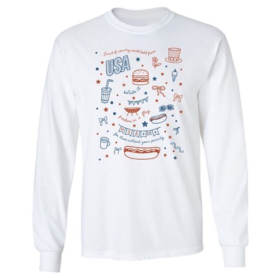 Resist Protest Subtle Message - 4th of July Patriotic Long Sleeve Tshirt