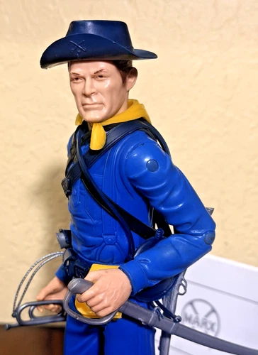 Vintage Marx Johnny West Adventure Capt. Maddox action figure Blue Silver Accs.