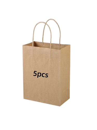 5/10/20/30PCS Brown Paper Bags with Handles – Eco-Friendly Bulk for Retail, Shop