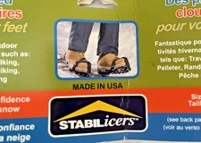 Stabilicers Studded Ice Traction Cleats Ice Snow Unisex Size M New Men 8-10 W 11