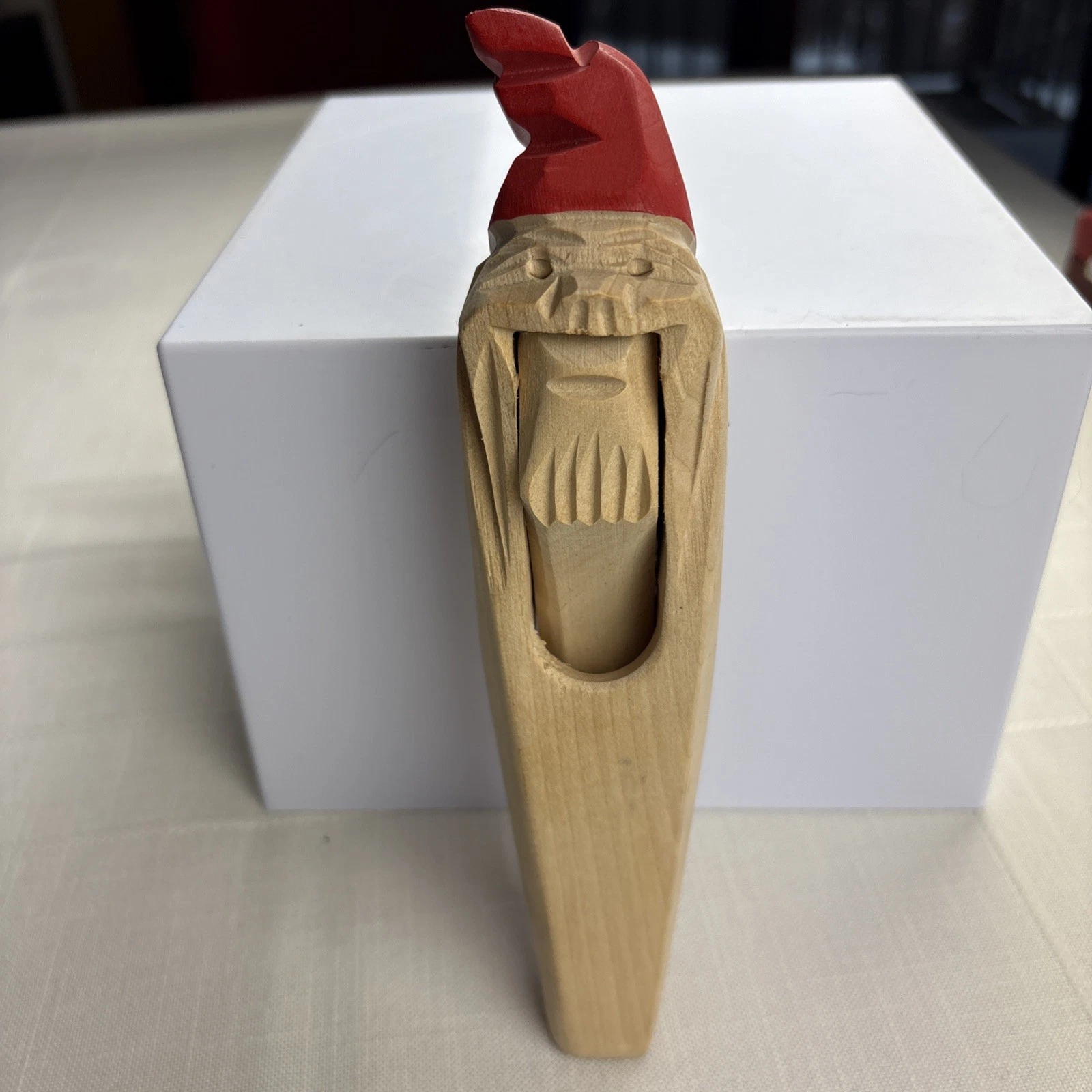 Geir Nymark Voss Norway Wood Hand Carved Scandinavian Santa Nutcracker