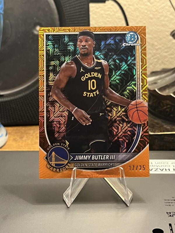 2025-26 Bowman Chrome Jimmy Butler Orange Mojo #17/25 No. BCV-116