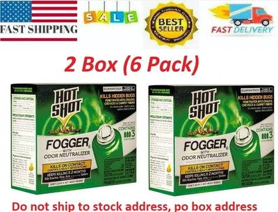 6 PACK Bug Bomb Killer Hot Shot Indoor Fogger With Odor Neutralizer  Indoor Fog