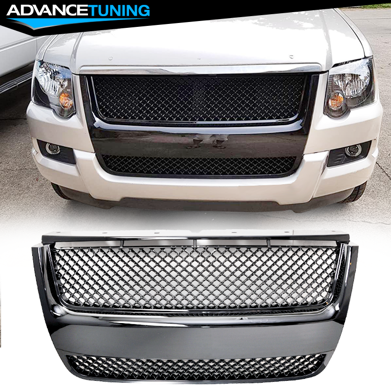 07-10 Ford Explorer Sport Trac Black Front Bumper Hood Grille Guard  
