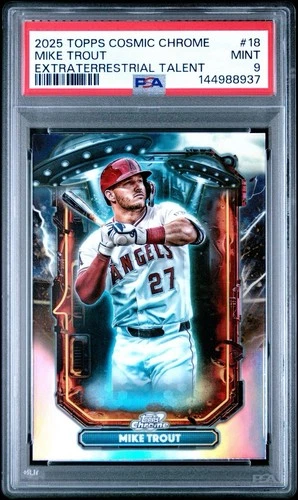 2025 Topps Cosmic Chrome Mike Trout Extraterrestrial Talent #ET-18 PSA 9 Angels