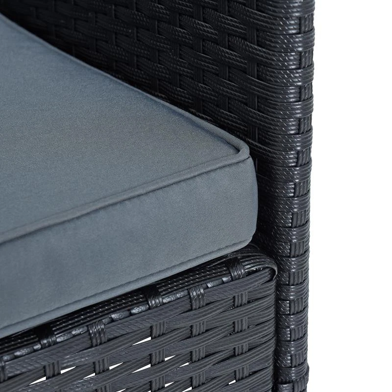 Polyrattan Sitzgruppe Gartenmöbel Set 4-teilig Flechtdesign Rattan Gartenset - Bild 4 von 4