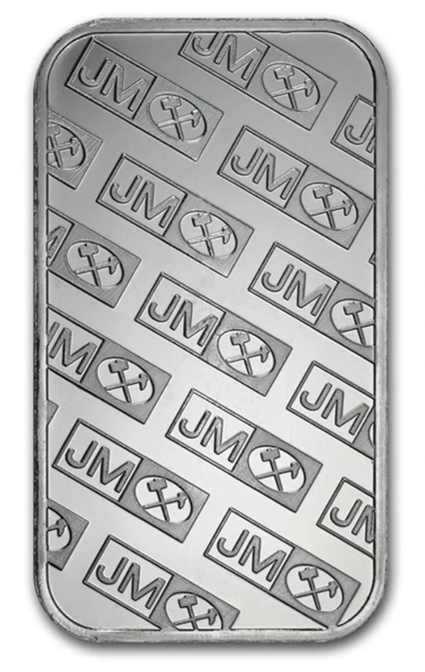 Johnson Matthey Assayers & Refiners 1 oz barra de plata fina .999 lingotes sellados Foto 4 de 4