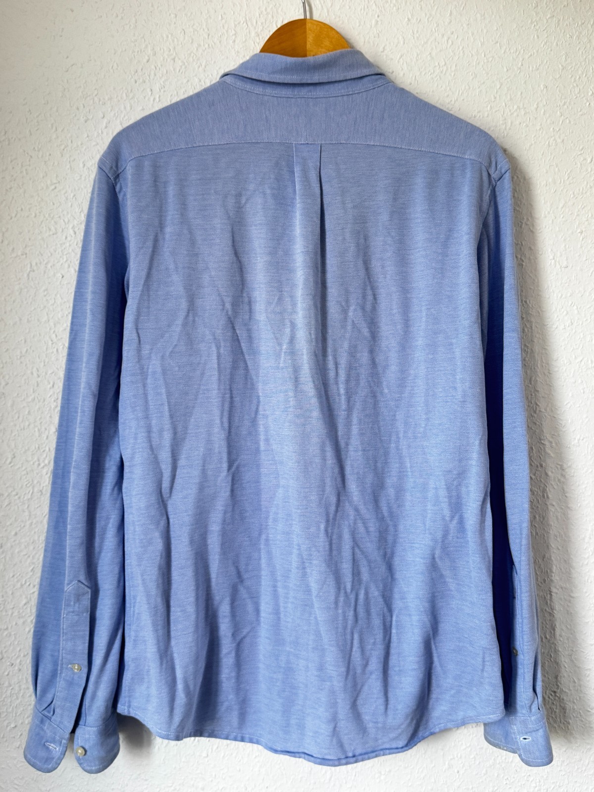 Polo Ralph Lauren Blue Knit Oxford Button Down Shirt - Large image 2