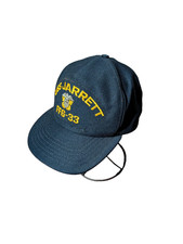 Vintage Naval USS Jarrett FFG 33 Logo Blue Hat One Size Made In USA