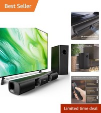 Dynamic 2.1 Channel Soundbar with Remote - Easy Setup for Stunning Sound Quality