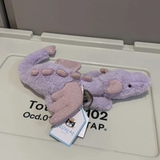 Jellycat Cute Purple Dragon Plush Keychain Bag Charm NWT New Gift
