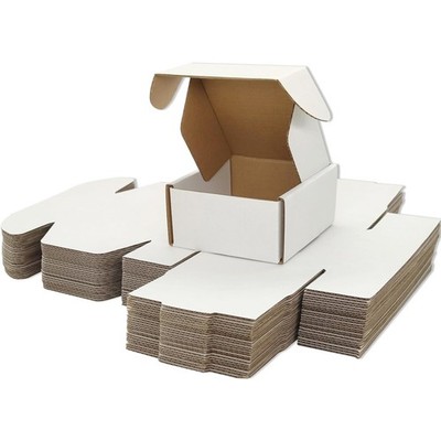 Versandkartons 100x100x50mm Packung 25 Kunststoff Versandbox Weiße Verpackung...