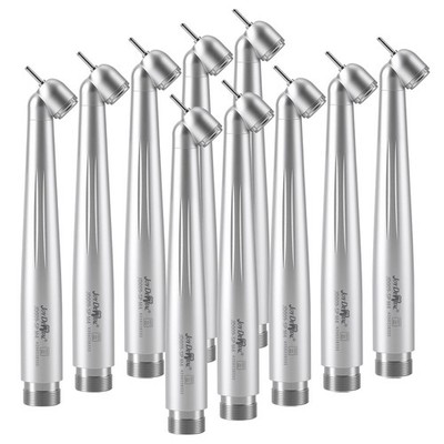10Pcs Handpiece Dental Alta Velocidad 45° Botón, Spray Agua Simple con 2 Agujero