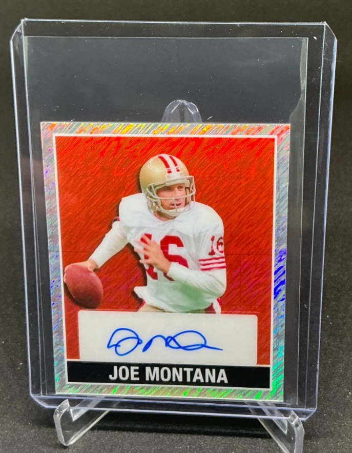 2025 Leaf NSCC 15th Anniversary 1948 Mini JOE MONTANA ORANGE SHIMMER AUTO #1/1